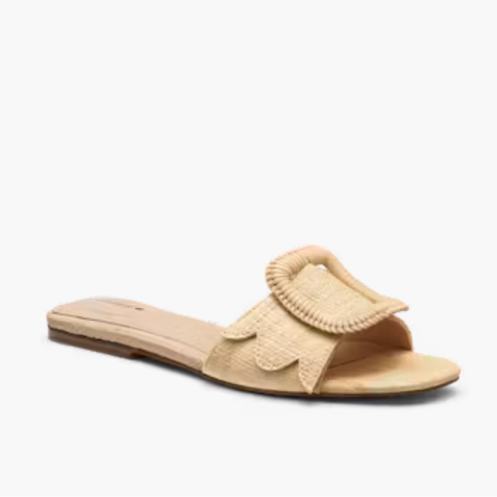 Birdies Natural Beige Raffia Slide